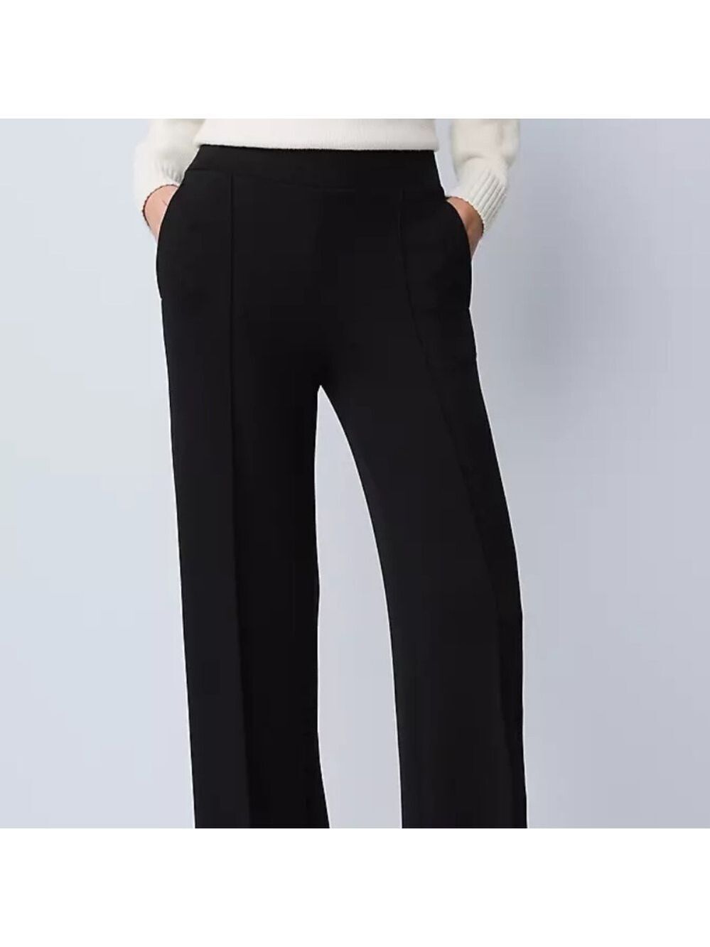 Ann Taylor Black Wide-Leg Trousers